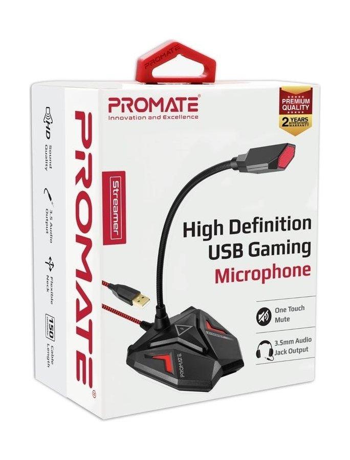 Promate High Definition USB Gaming Microphone - Maroon