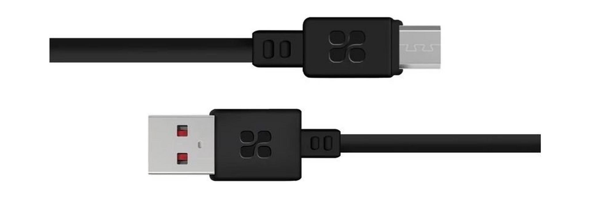 Promate MicroCord-1 USB-A to Micro-USB Charge & Sync Cable - Black