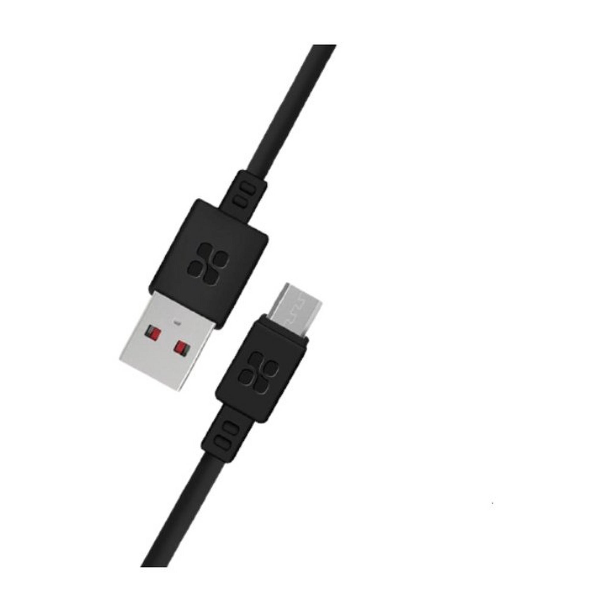 Promate MicroCord-1 USB-A to Micro-USB Charge & Sync Cable - Black