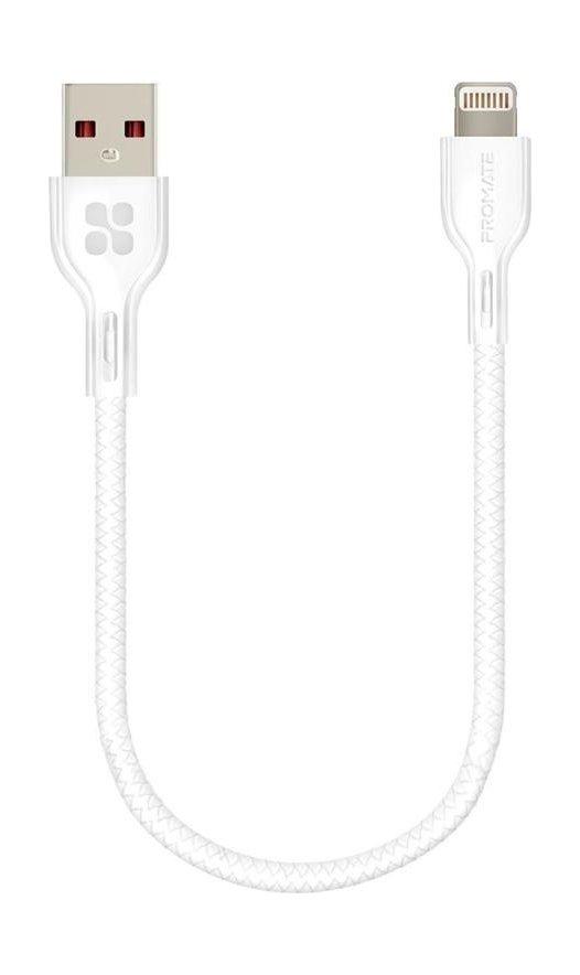 Promate Powerbeam-25I  Anti-Tangle USB to Lightning Connector Cable - White