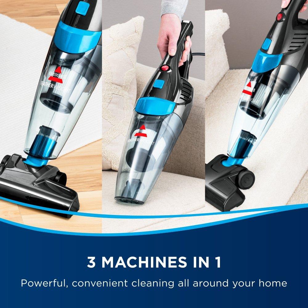 Featherweight 3-in-1 Upright Hand & Stair Vacuum Cleaner, 450 W, 0.5 Litre, 2024E - Black & Blue