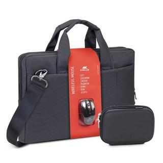 Buy Rivacase 13. 3-inches laptop case - black + rivacase wireless mouse - black in Kuwait