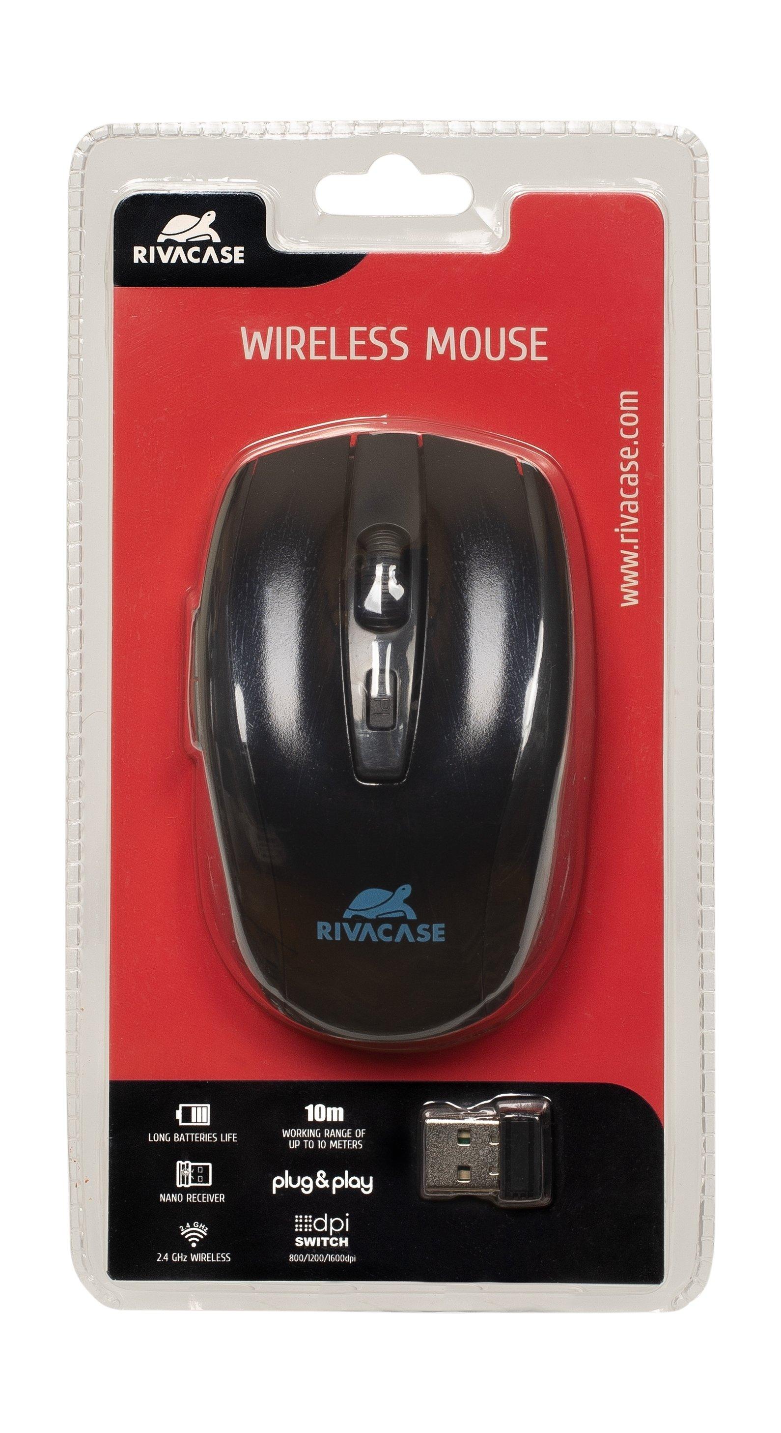 Rivacase 13.3-inches Laptop Case - Black + Rivacase Wireless Mouse - Black