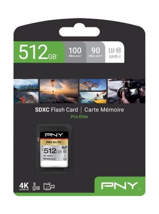 PNY Pro Elite Class 10 SDXC Memory Card 512GB