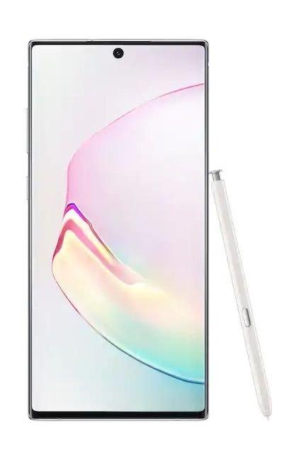 هاتف سامسونج جالاكسي نوت ١٠ بلس بسعة ٢٥٦ جيجابايت - أبيض