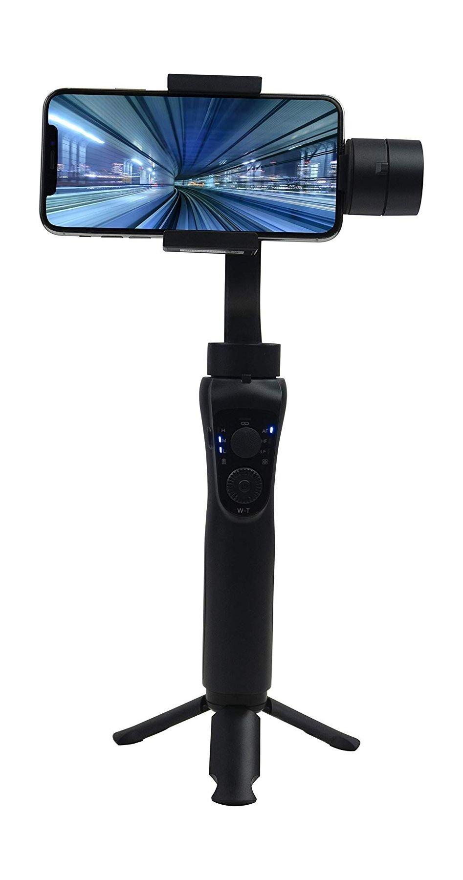 حامل الكاميرات اليدوي المتزن على 3 محاور من بي ان واي موبيي – أسود