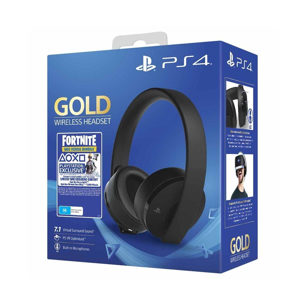 سماعة الرأس فورت نايت نيو فيرسا جولد اللاسلكية من سوني - أسود