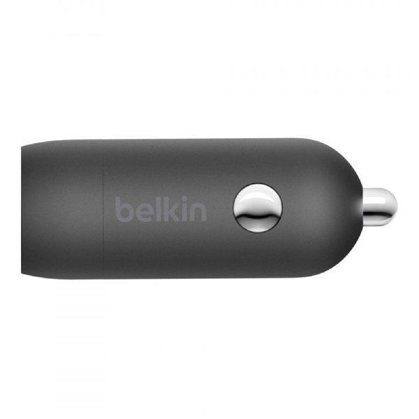 Belkin Boost Charge USB-C Car Charger 18W + USB-C Cable with Lightning Connector (F7U099) - Black