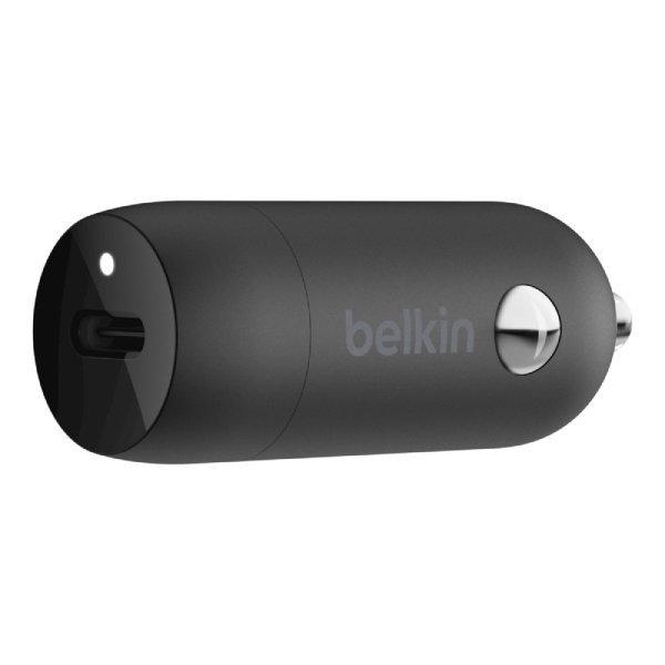 Belkin Boost Charge USB-C Car Charger 18W + USB-C Cable with Lightning Connector (F7U099) - Black