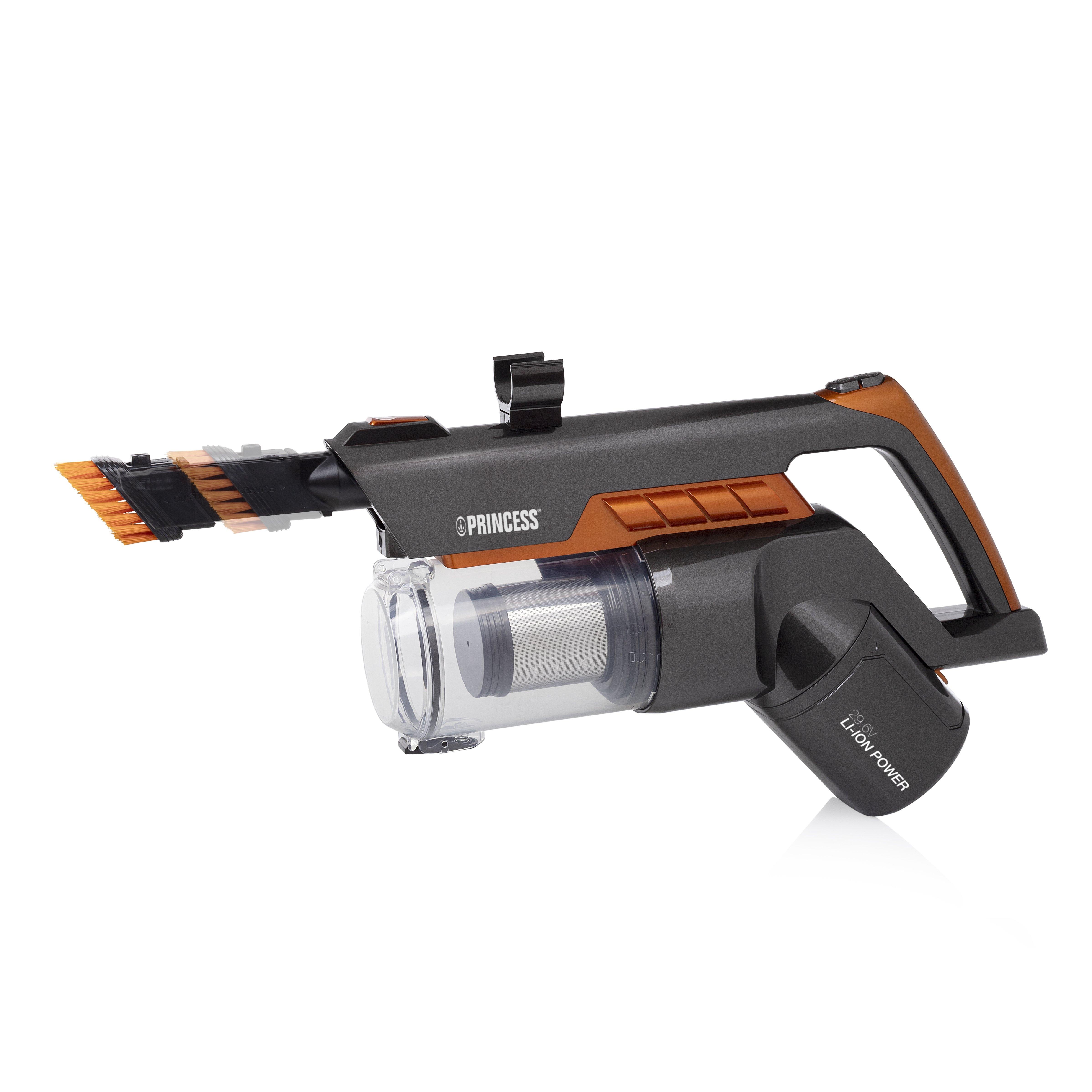 مكنسة كهربائية لاسلكية من برينسيس، قدرة 250 واط، سعة 0.6 لتر، 339491 - رمادي