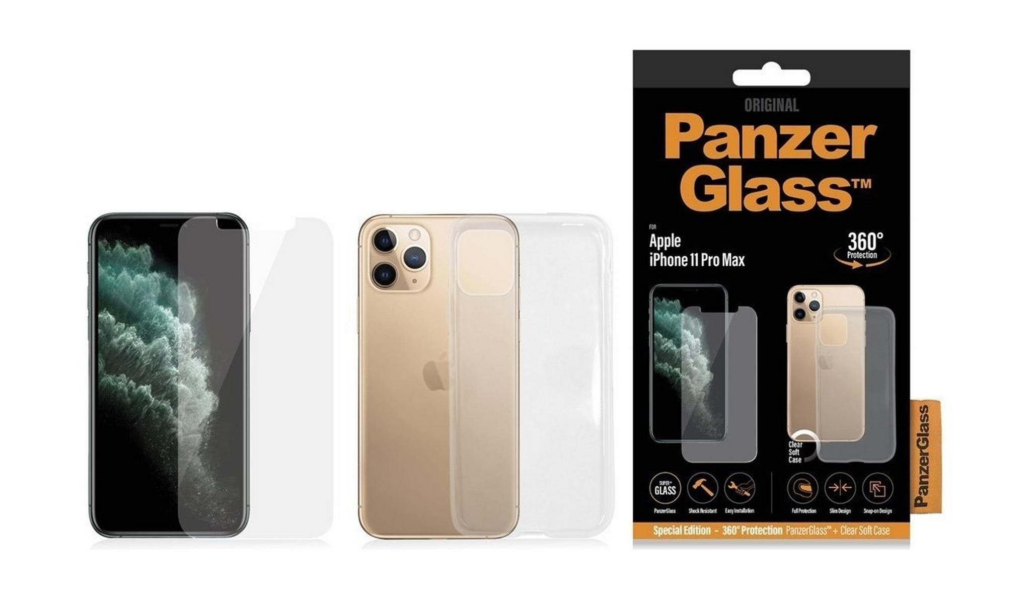 PanzerGlass Dual-360 Screen Protector & Soft Case for iPhone 11 Pro Max