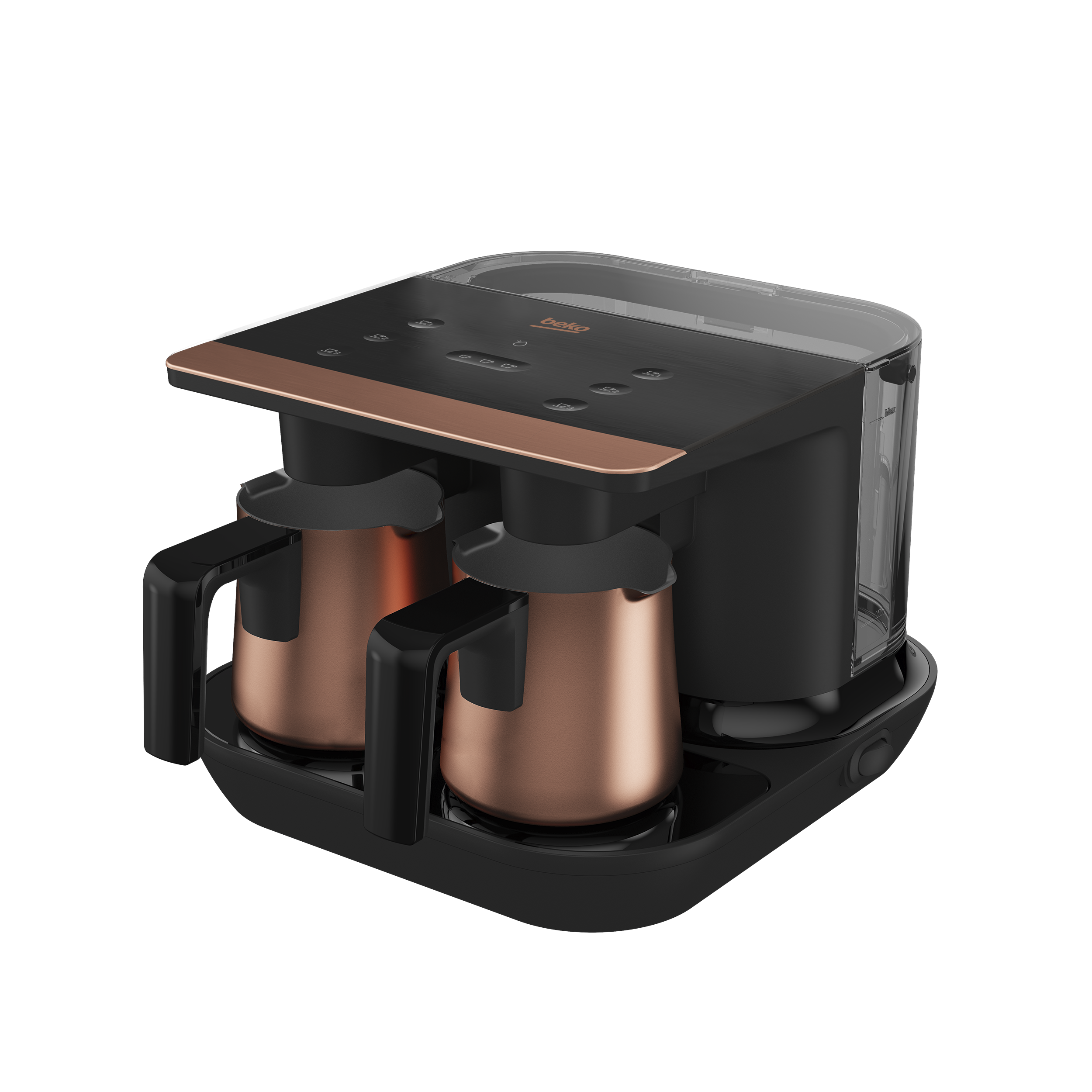 Beko Telve Duo Turkish Coffee Machine, 1050W, 1.5 L, TKM8961B - Copper/Black