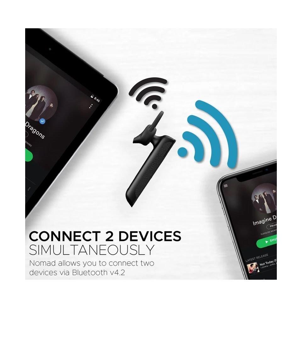 Promate Nomad Ultra-Slim Professional Wireless Mono Headset - Black