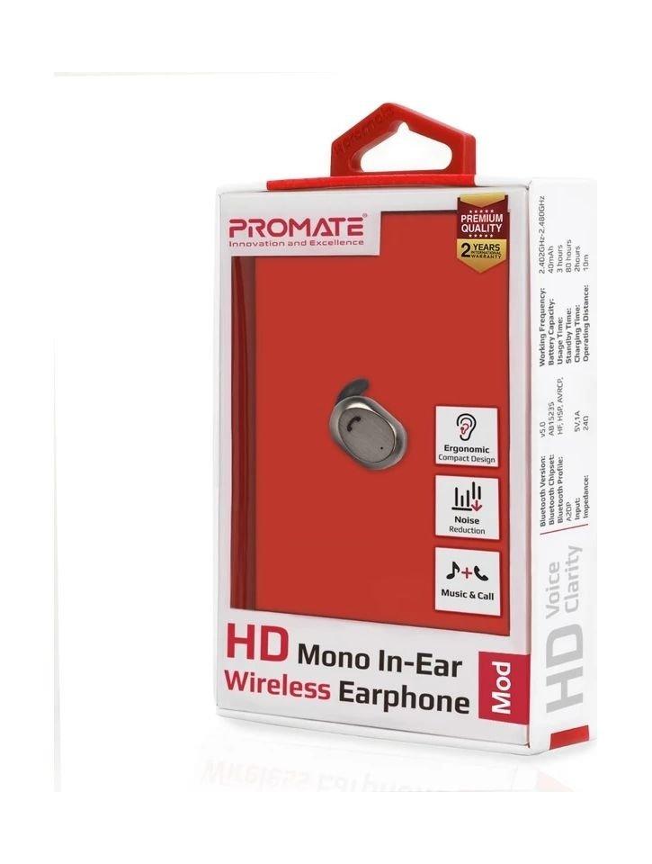 Promate Mono In-Ear Wireless Earphone - White