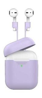 Promate Protective Case and Strap Kit for Airpods - Purple