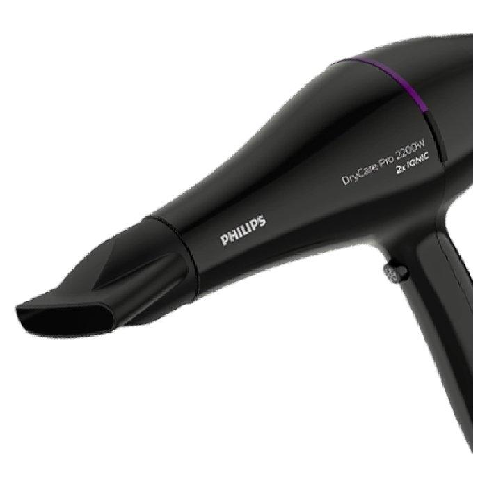 Philips Pro Hair Dryer with Fast-Protect Drying and Powerful Performance for Professional Results, 2200W, 3 Heat Settings, BHD274/03 - Black