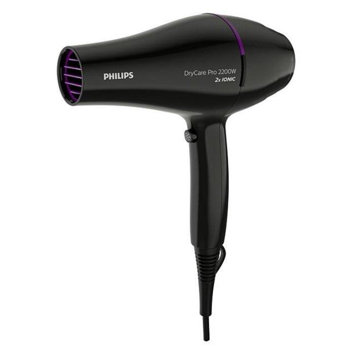 Philips Pro Hair Dryer with Fast-Protect Drying and Powerful Performance for Professional Results, 2200W, 3 Heat Settings, BHD274/03 - Black