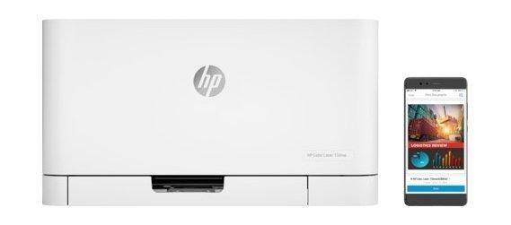 طابعة  ليزر ملونة 150nw من إتش بي، 4ZB95A - أبيض