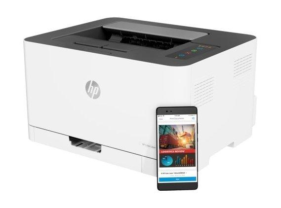 طابعة  ليزر ملونة 150nw من إتش بي، 4ZB95A - أبيض