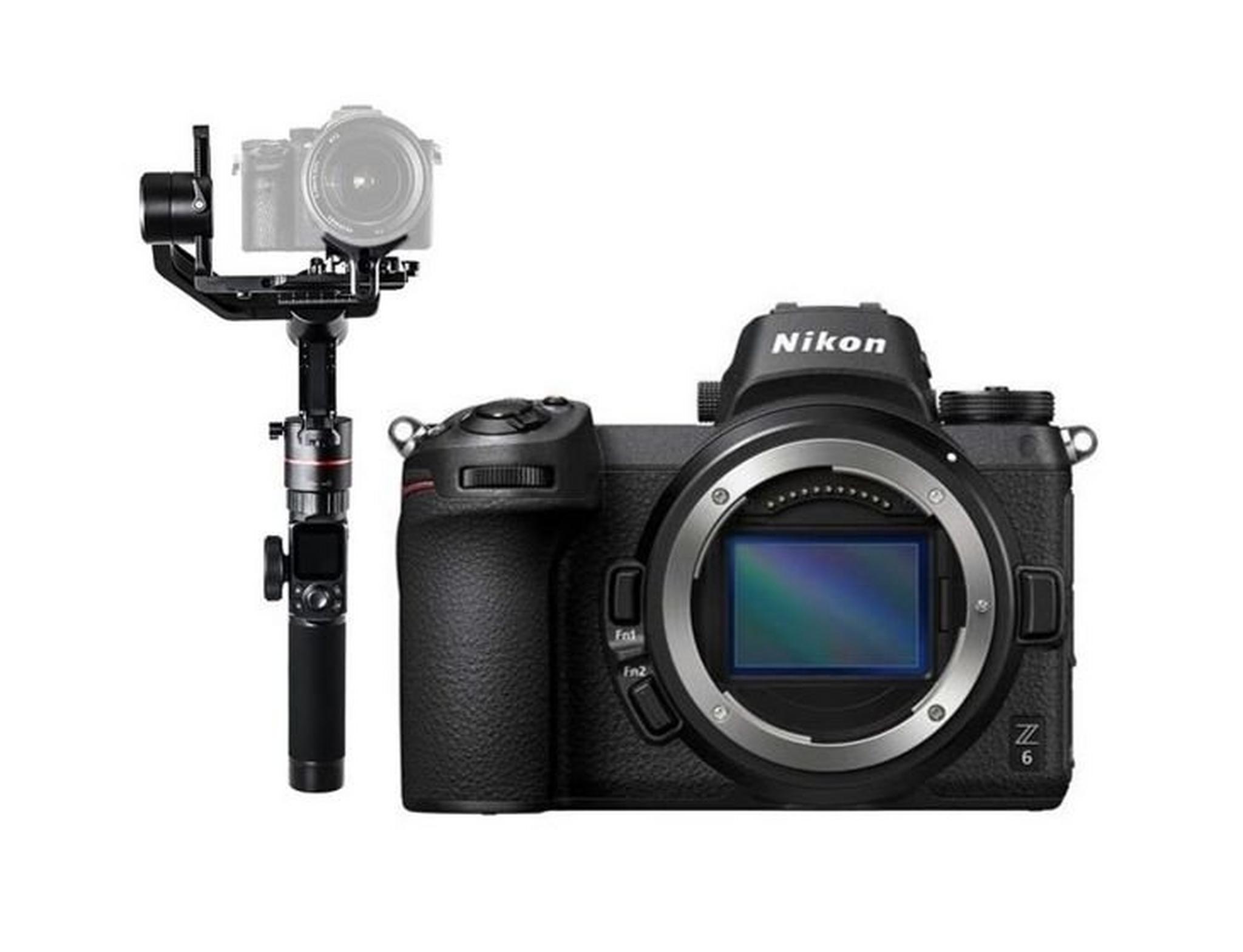 نيكون Z 6 كاميرا ديجيتال بدون مرايا (الهيكل فقط) + حامل الكاميرات اليدوي المتزن AK2000 من فيو تك