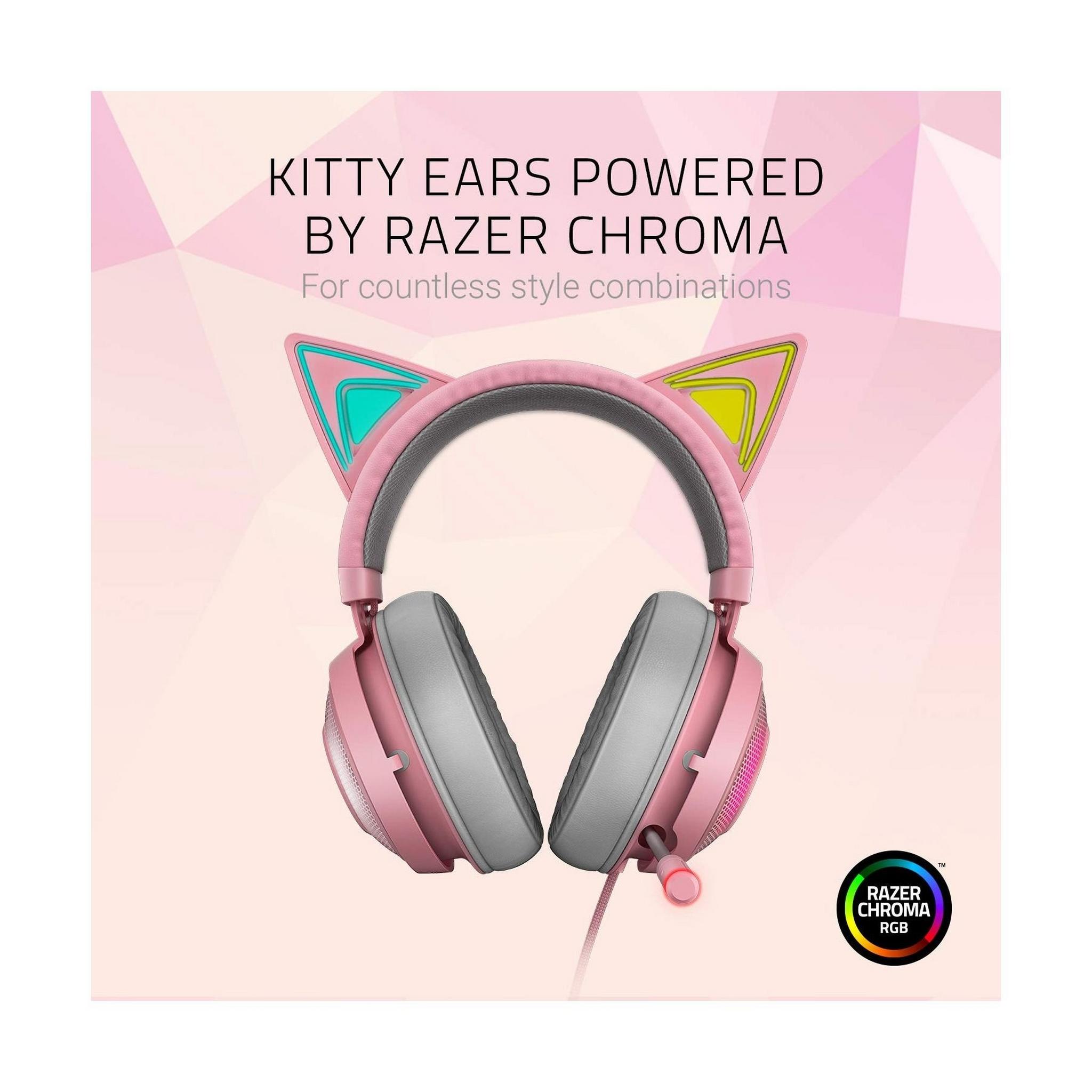 Razer Kraken Kitty Edition Wired Gaming Headphone - Quartz