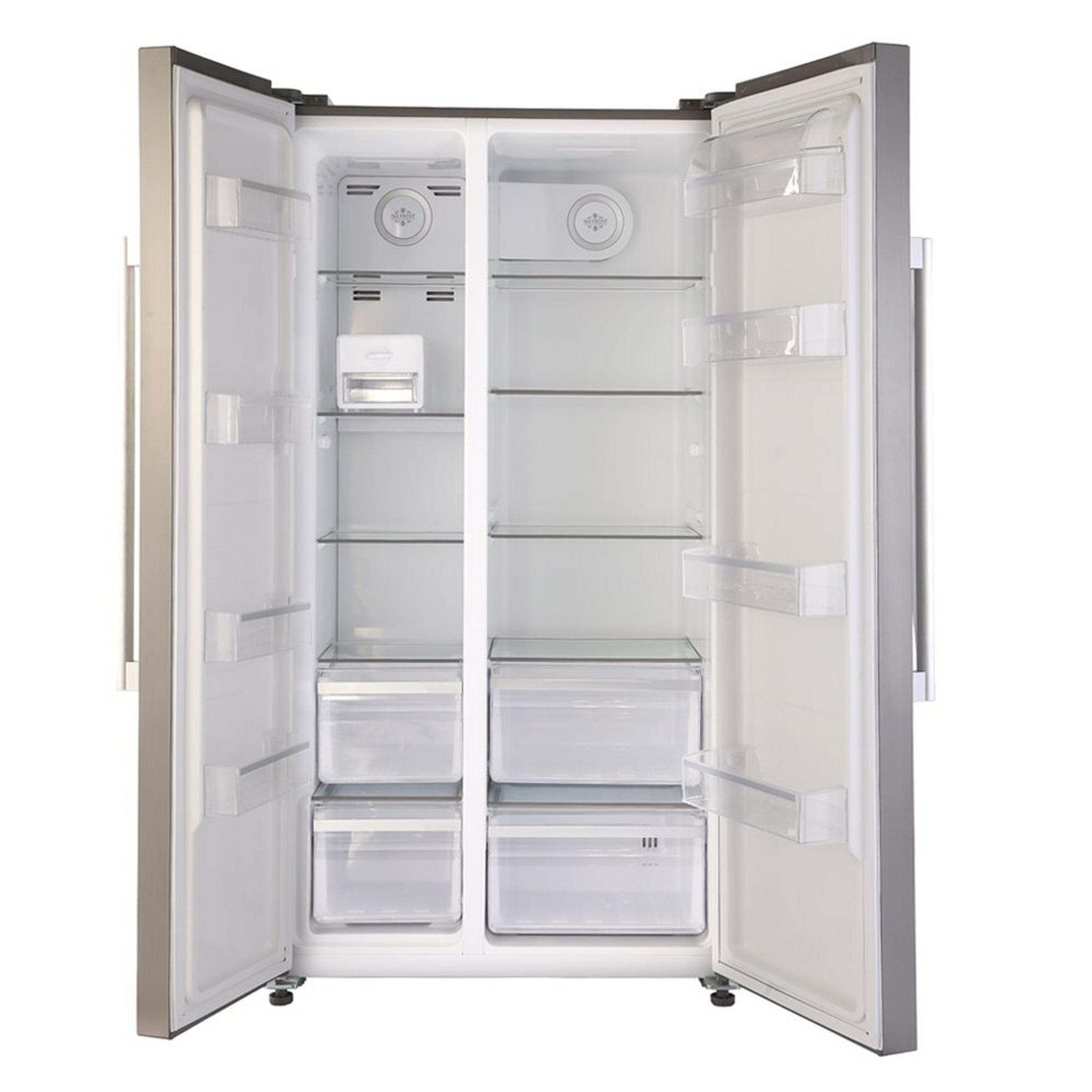 Wansa 20 CFT Side By Side Refrigerator and Freezer - Grey (WRSG-563-NFIC82)