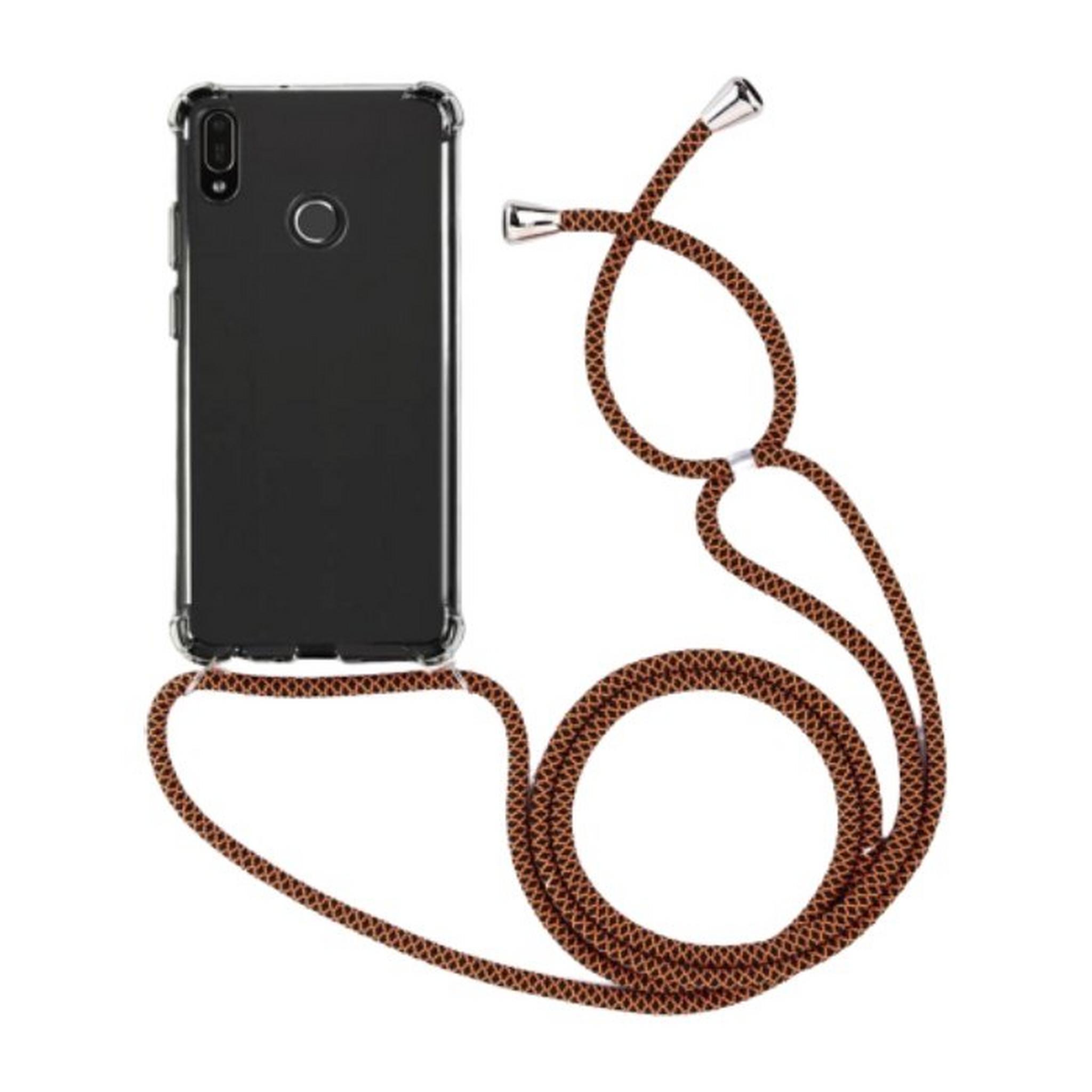 EQ Necklace String Huawei Y6 2019 Case - Brown Strap