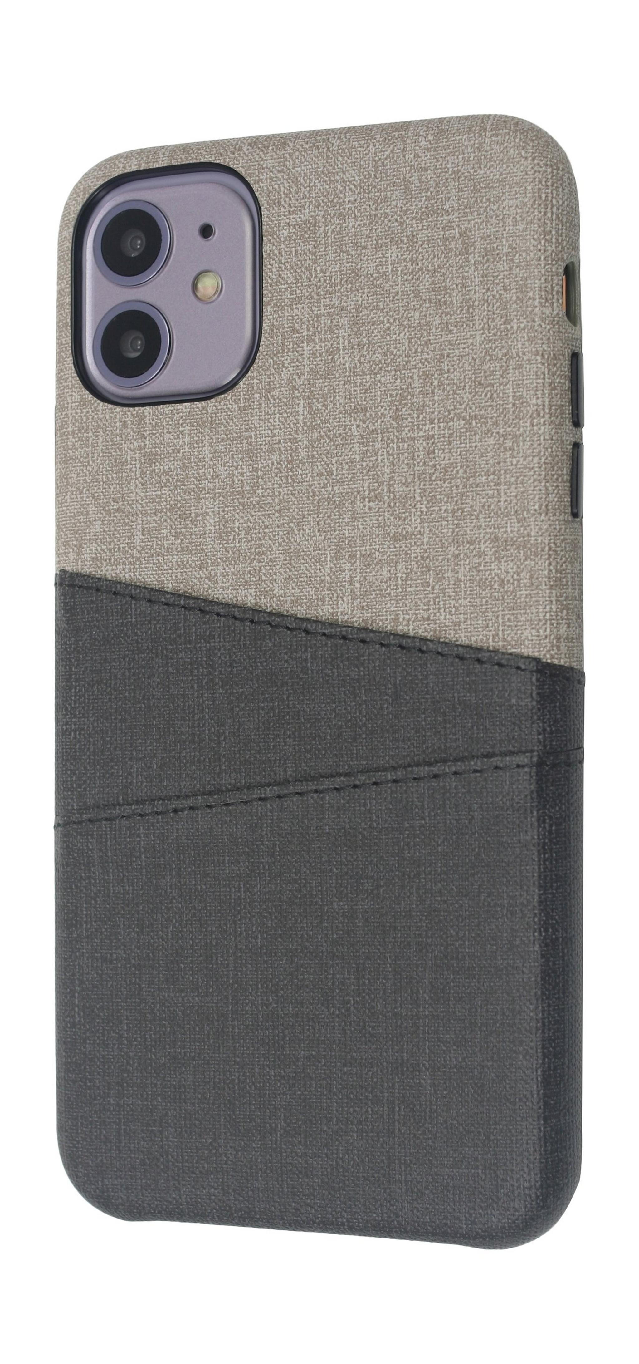 EQ iPhone 11 Blank Pocket Back Case - Grey/Black