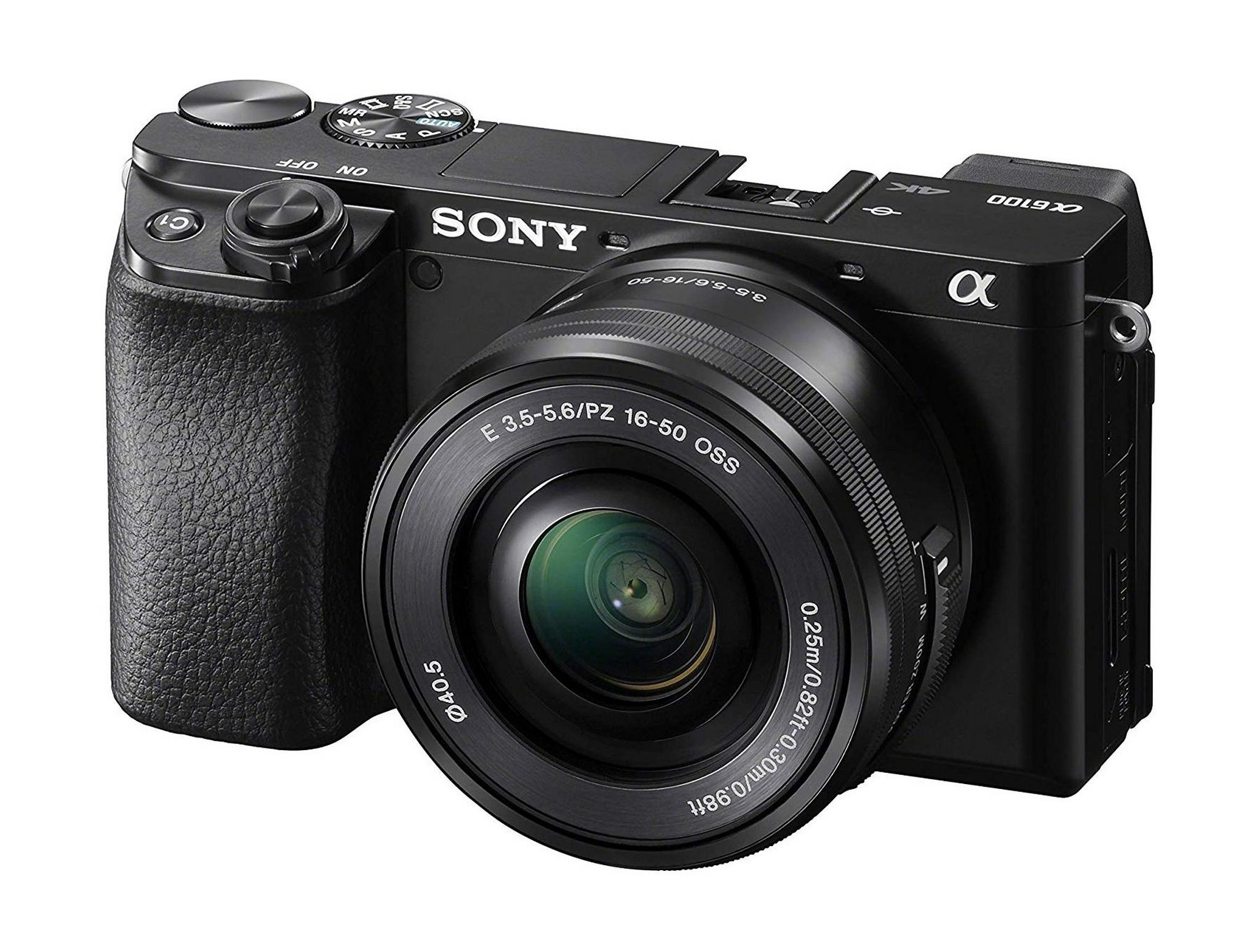 كاميرا سوني ألفا ديجيتال A6100 من دون مرآه مع عدسة 16-50 ملم