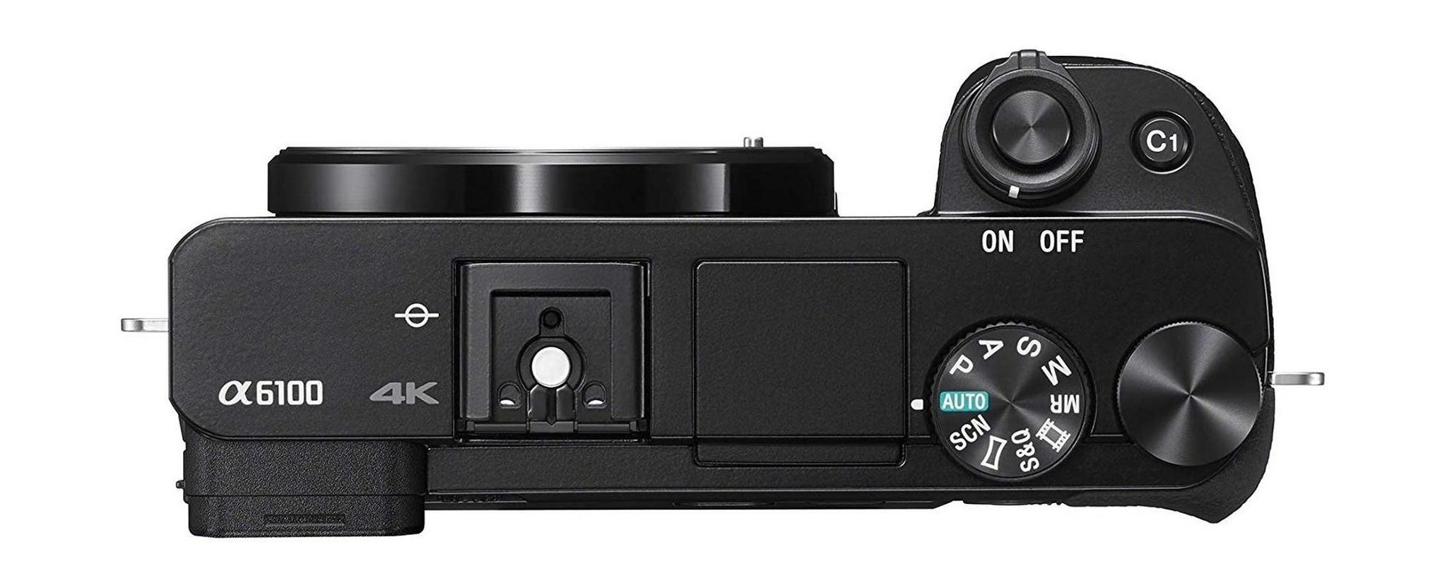 كاميرا سوني ألفا ديجيتال A6100 من دون مرآه مع عدسة 16-50 ملم