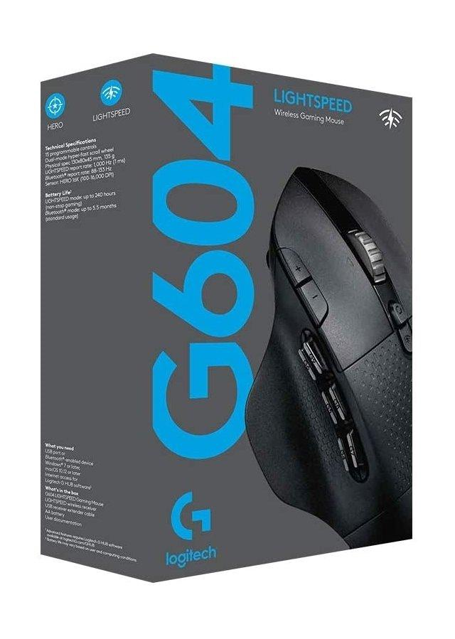 ماوس الألعاب اللاسلكي لايت سبيد من لوجيتك G604 - أسود