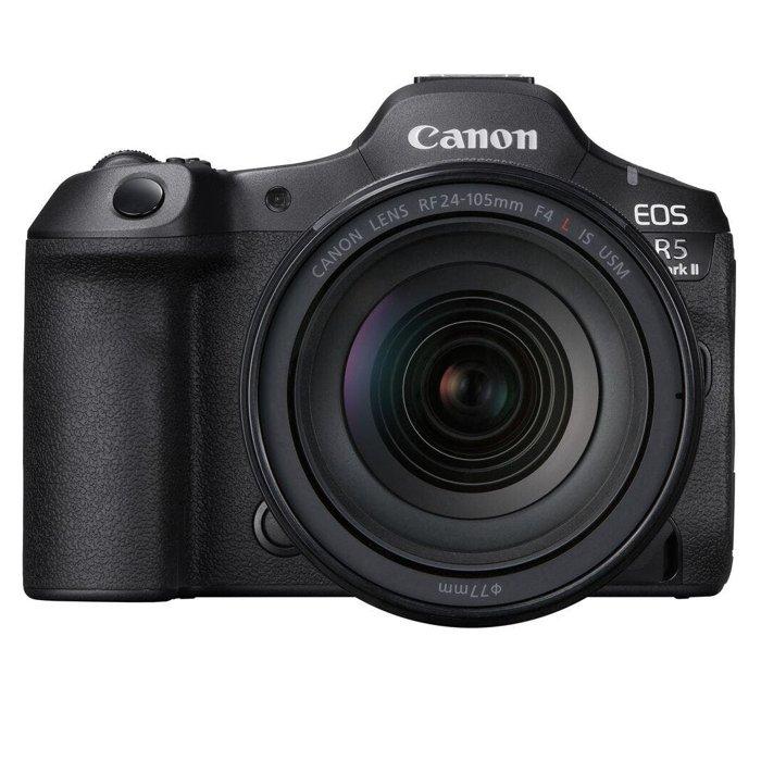 Canon EOS R5 Mark II Mirrorless Camera with 24-105mm f/4 Lens - Black