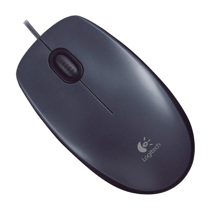 Logitech M100 USB Wired Mouse - Grey