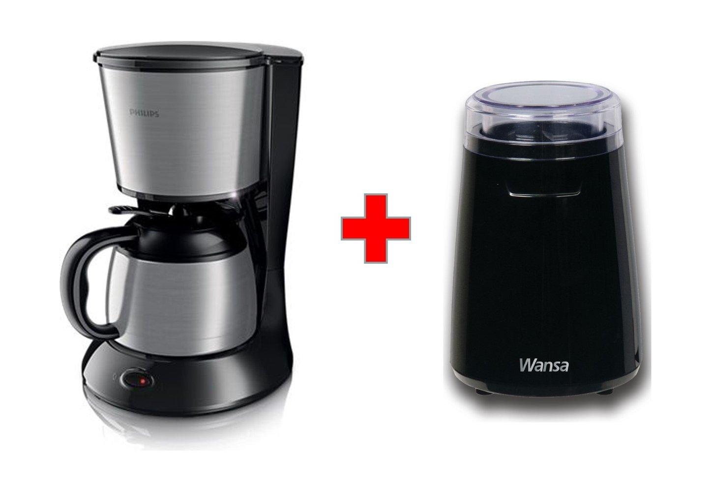 Wansa Manual Coffee Grinder135 Watts (CG9101) Black + Philips Coffee