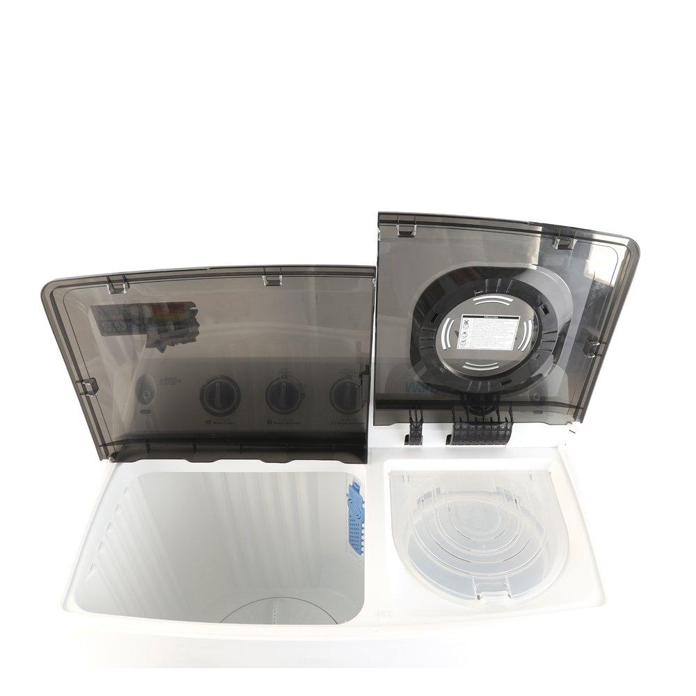 غسالة بحوضين من ونسا جولد، سعة غسيل 14 كجم، سعة تجفيف 9 كجم، WGTT14-T4BLKWH-C10 - أبيض/أسود