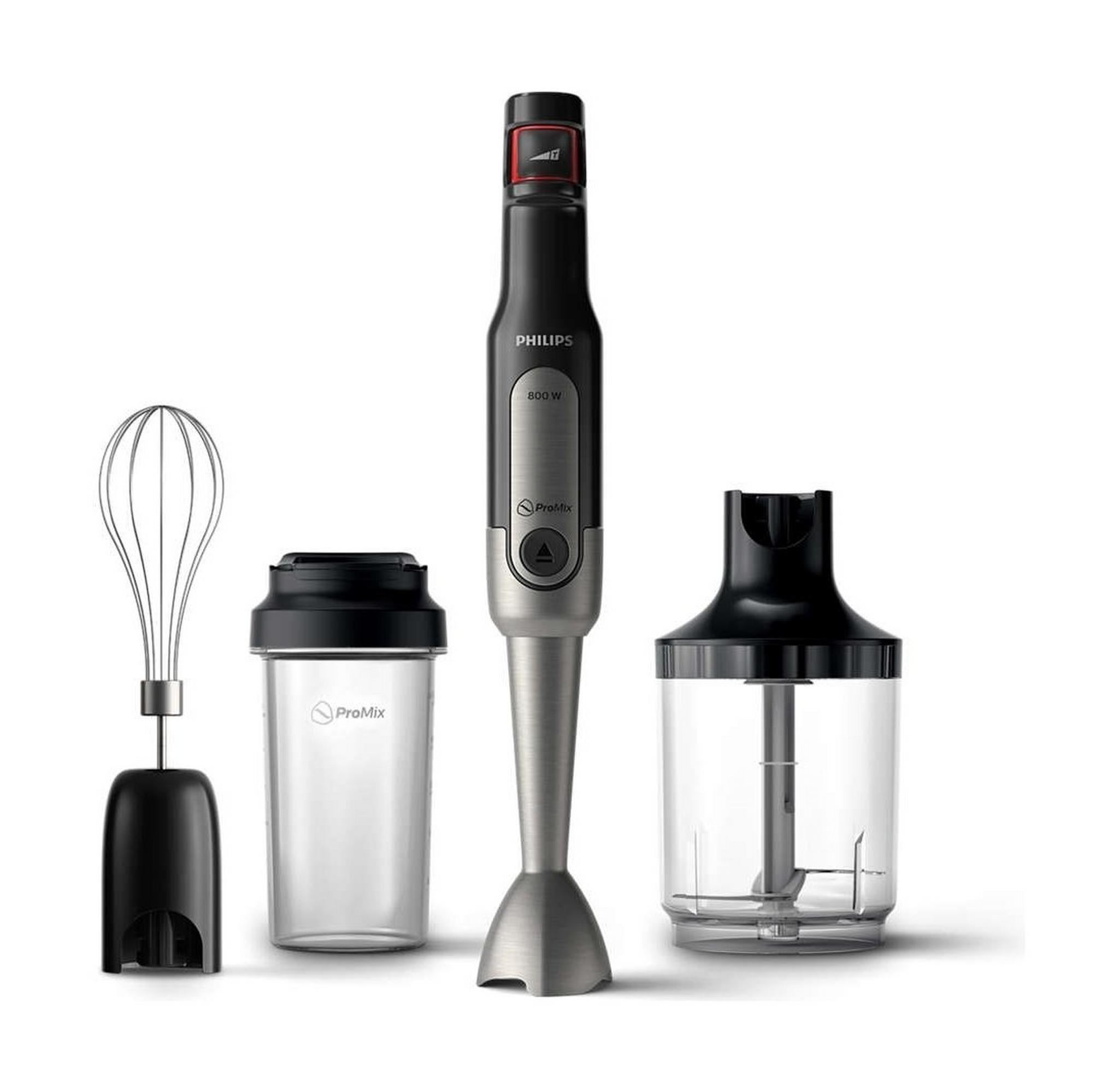 Philips ProMix Hand blender with Chopper and Whisk, 800W, HR2652/91 - Black