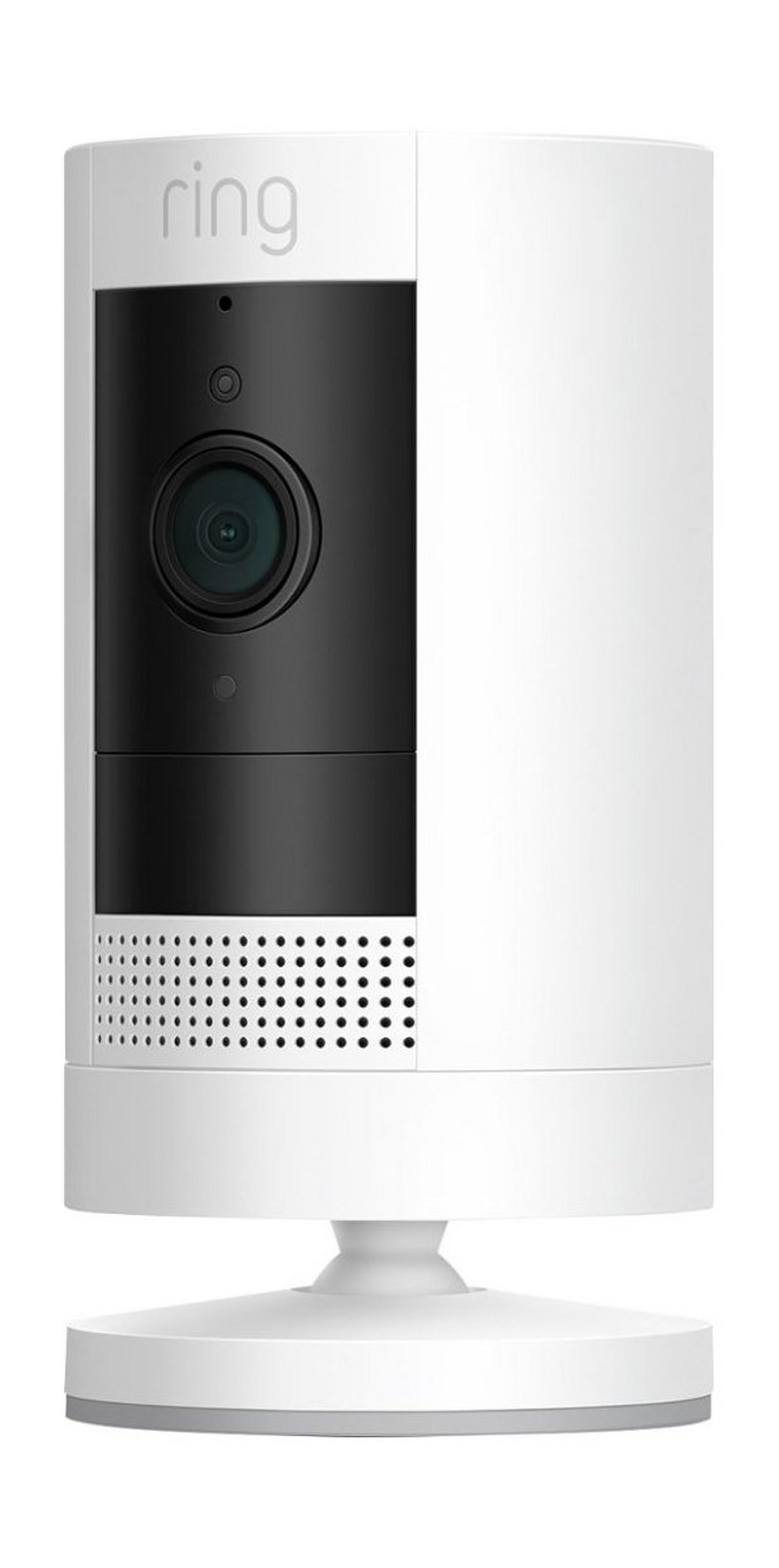 كاميرا المراقبة رينج ستيك آب الذكية اللاسلكية (داخلي / خارجي) - أبيض