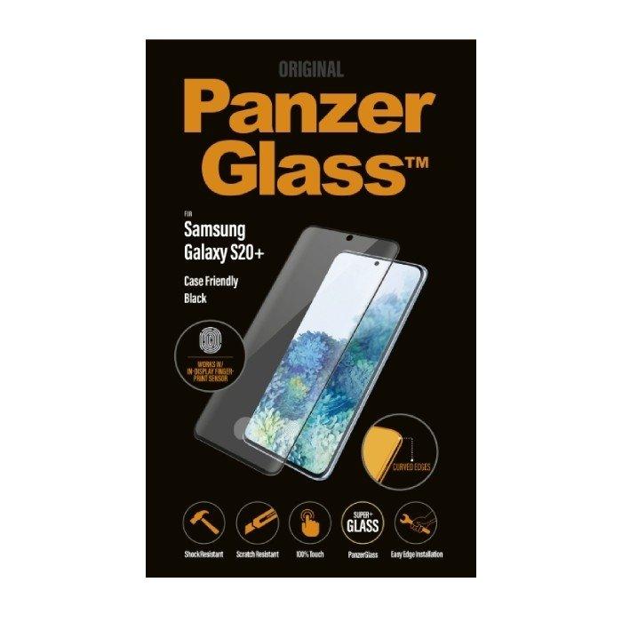 Panzer Samsung Galaxy S20+ Tempered Glass Screen Protector - Black