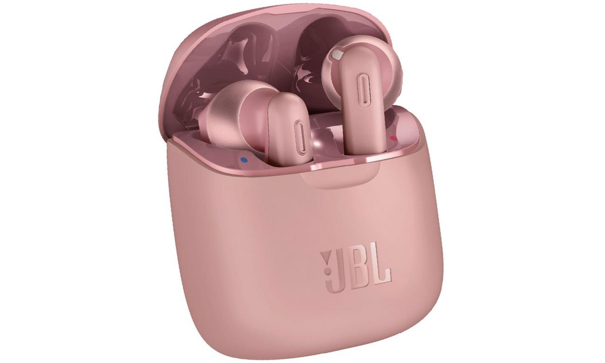 سماعات الأذن إيربودز اللاسلكية من جي بي ال (JBLT220TWSPIK) - وردي