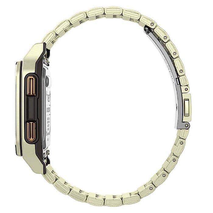 TIMEX Watch for Men, Digital, 47mm, Stainless Steel Strap, TW2U17100 - Gold