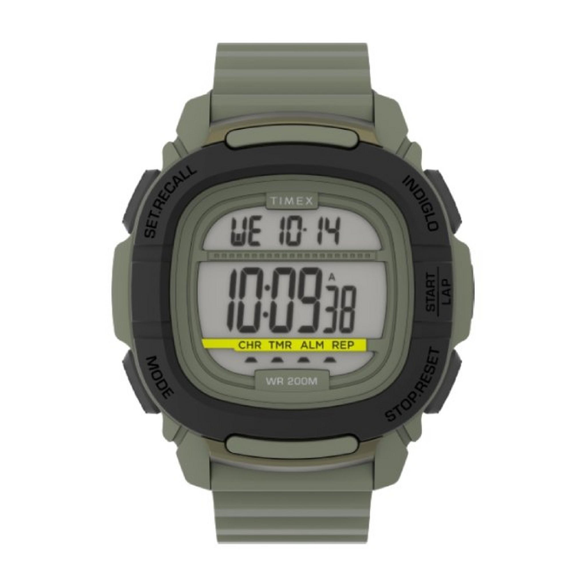 ساعة تايمكس الرجالية رقمية ٤٧ ملم بسوار مطاطي (TW5M36000)