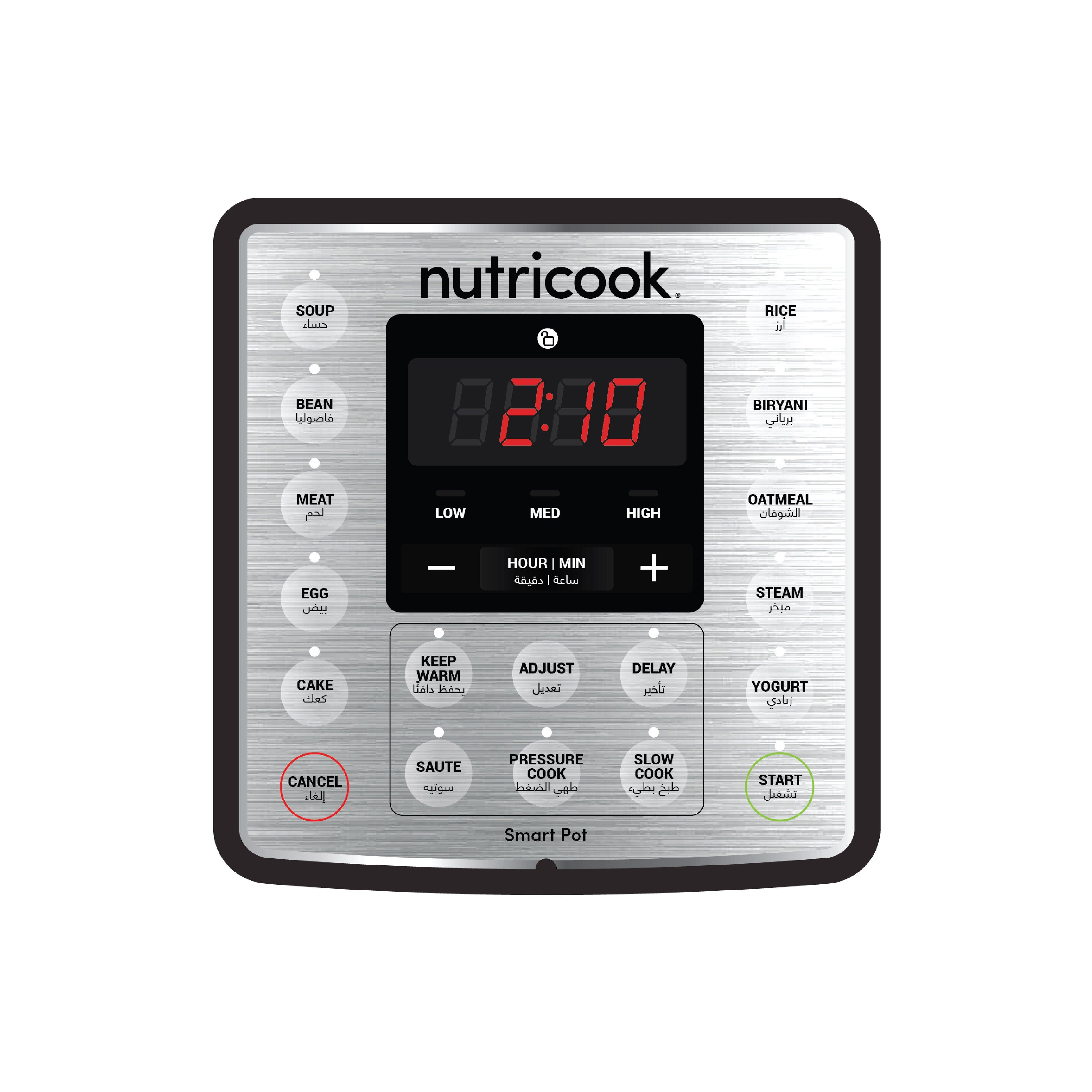 Nutricook Smart Pot Pressure Cooker Eko, 1000W, 6L, NC-SPEK6 - Stainless Steel