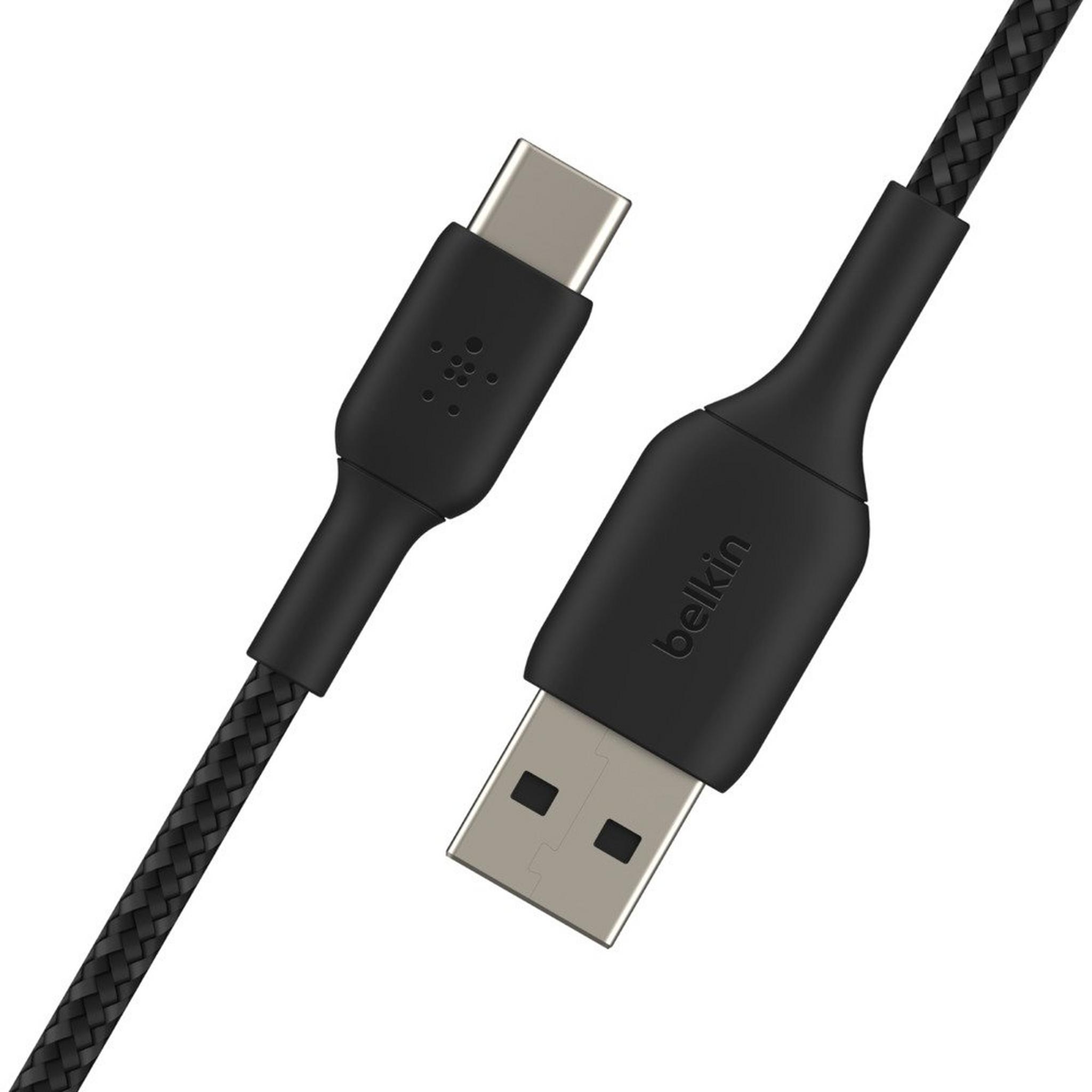 Belkin Boost Charge Braided USB-A to USB-C Cable - 2M - Black