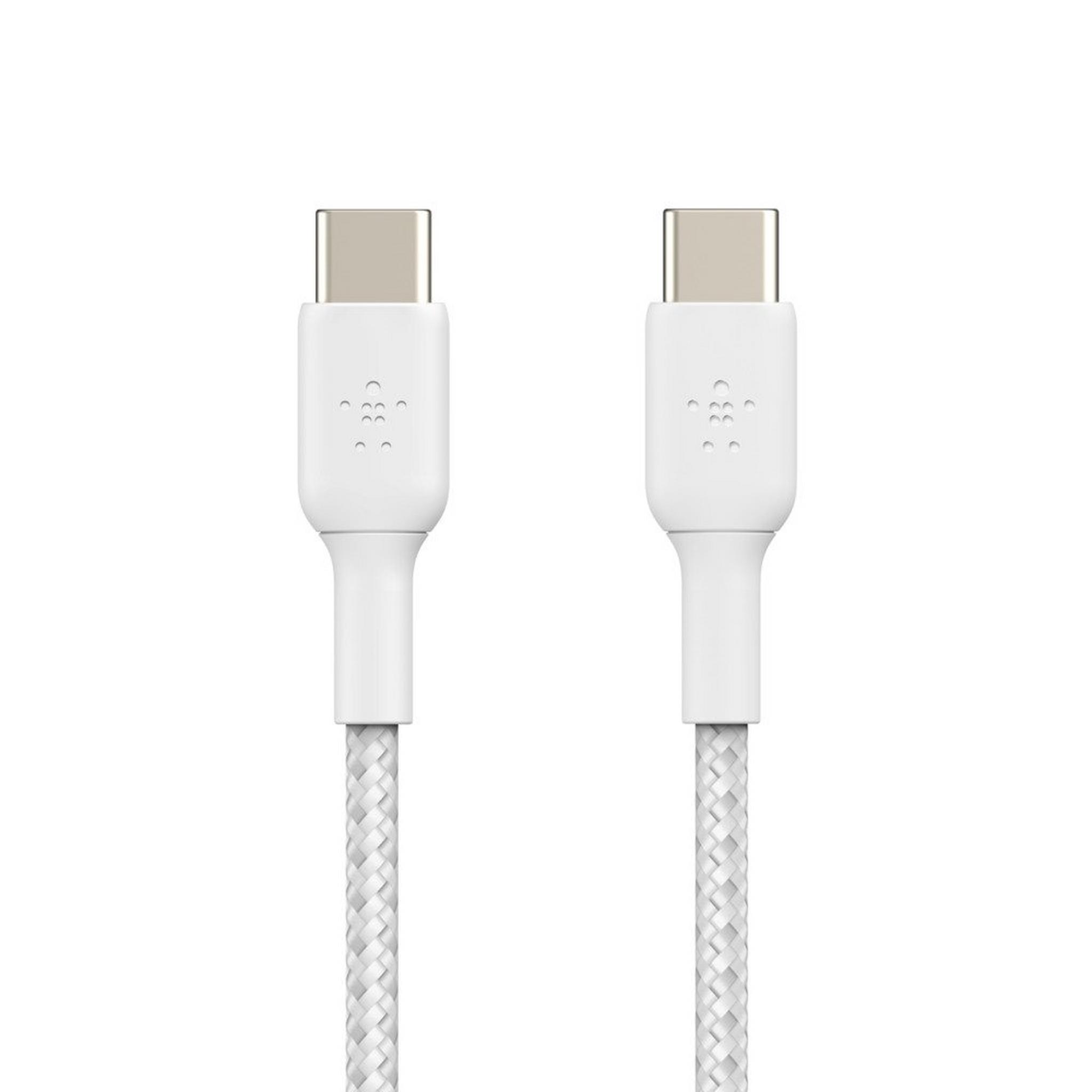 Belkin Boost Charge Braided USB-C to USB-C Cable - 1M - White