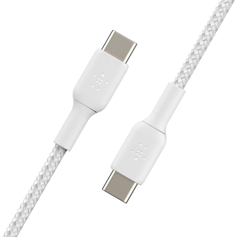Belkin Boost Charge Braided USB-C to USB-C Cable - 1M - White