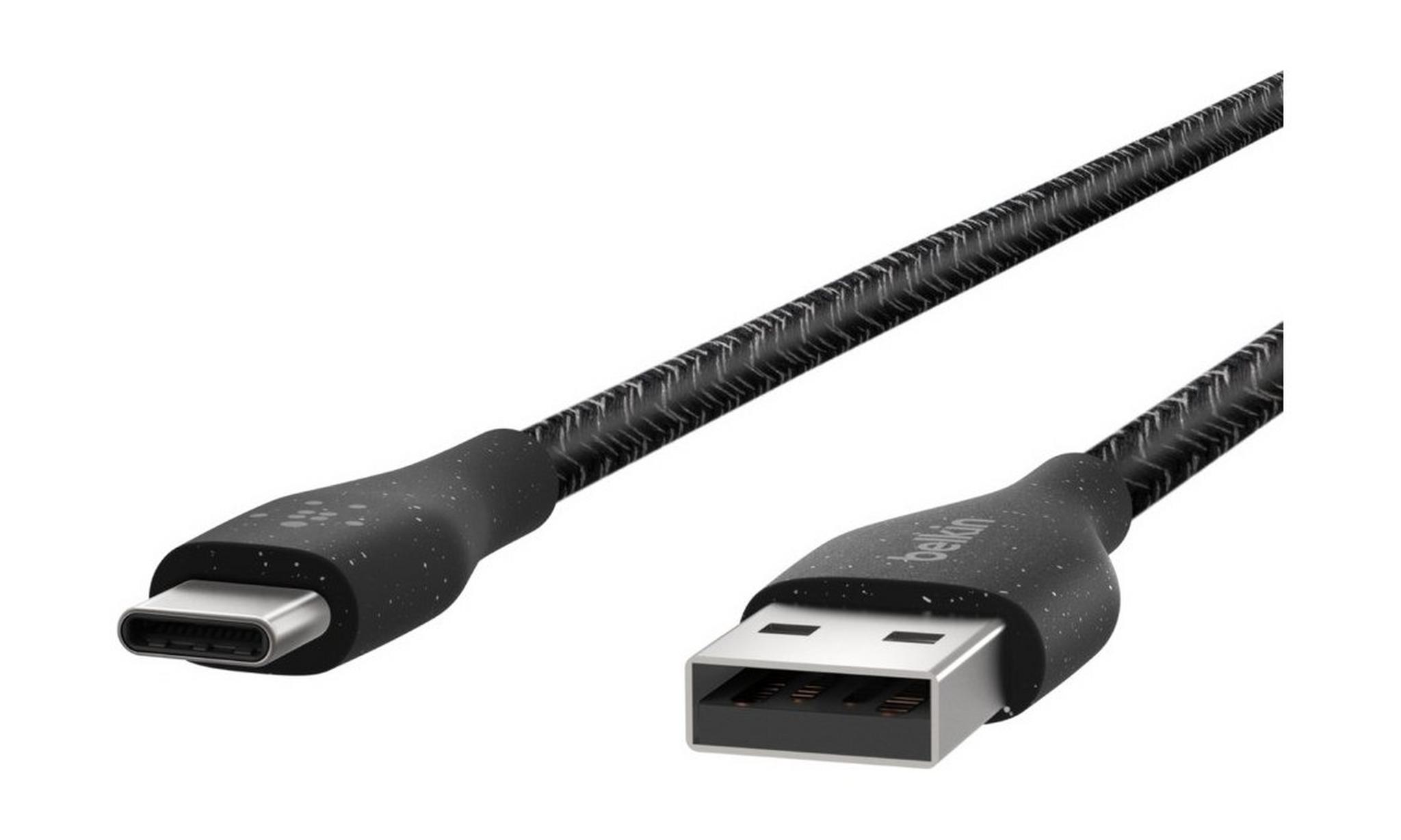 Belkin DuraTek Plus USB-C to USB-A Cable with Strap - 1M - Black