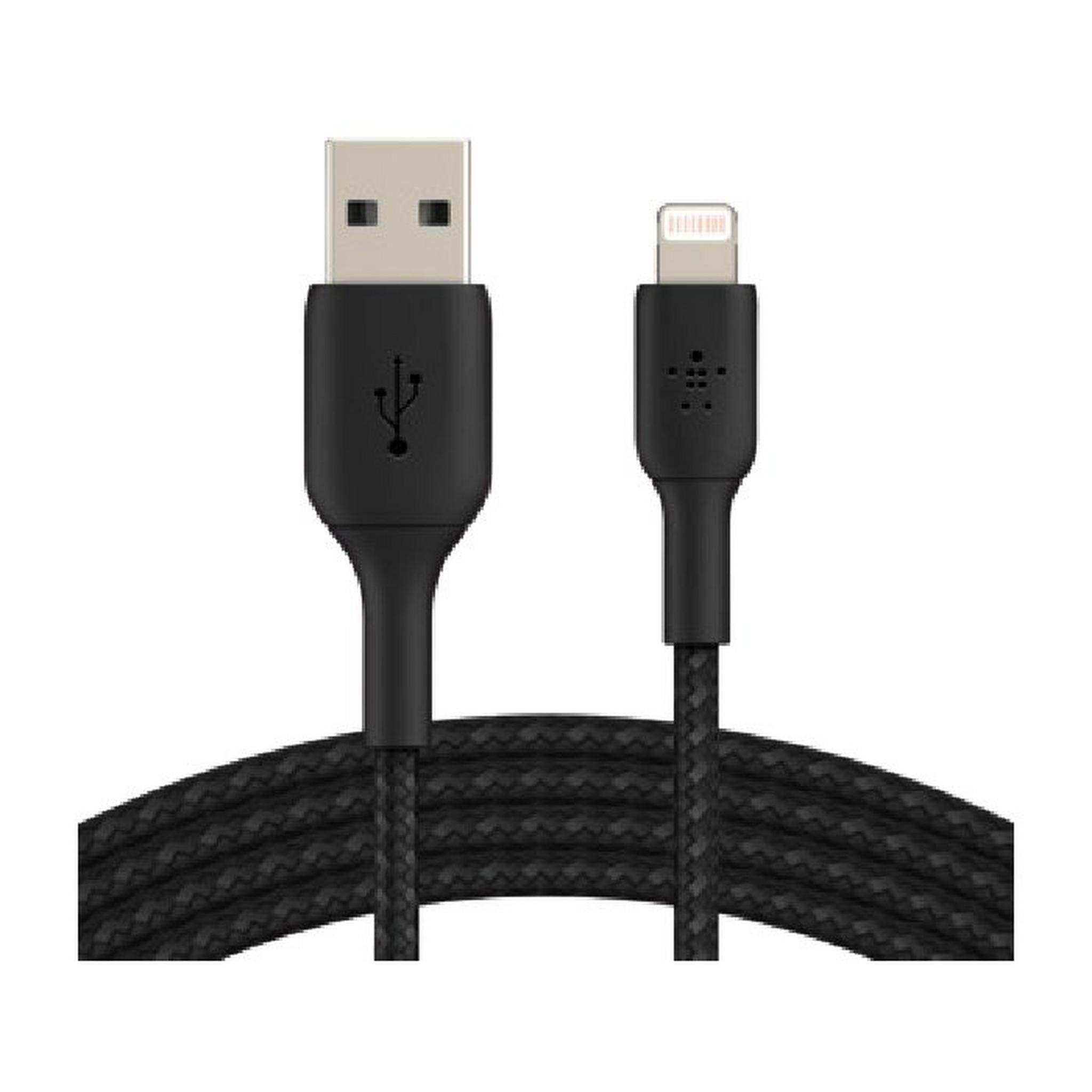Belkin BOOST CHARGE Braided Lightning to USB-A Cable - 1M - Black