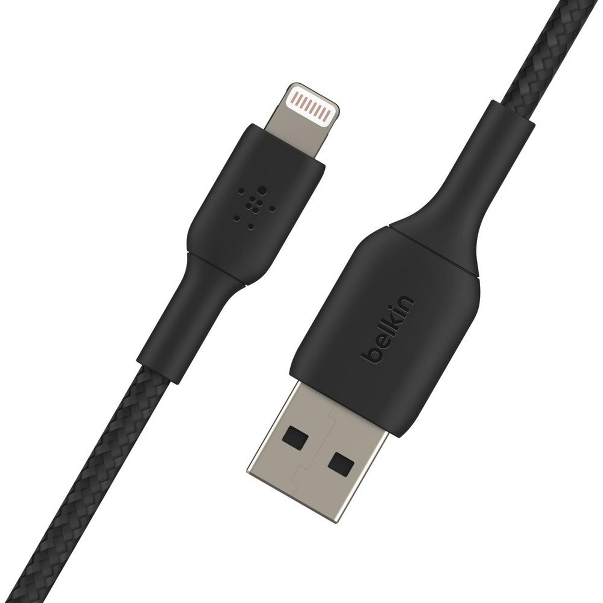 Belkin BOOST CHARGE Braided Lightning to USB-A Cable - 2M - Black