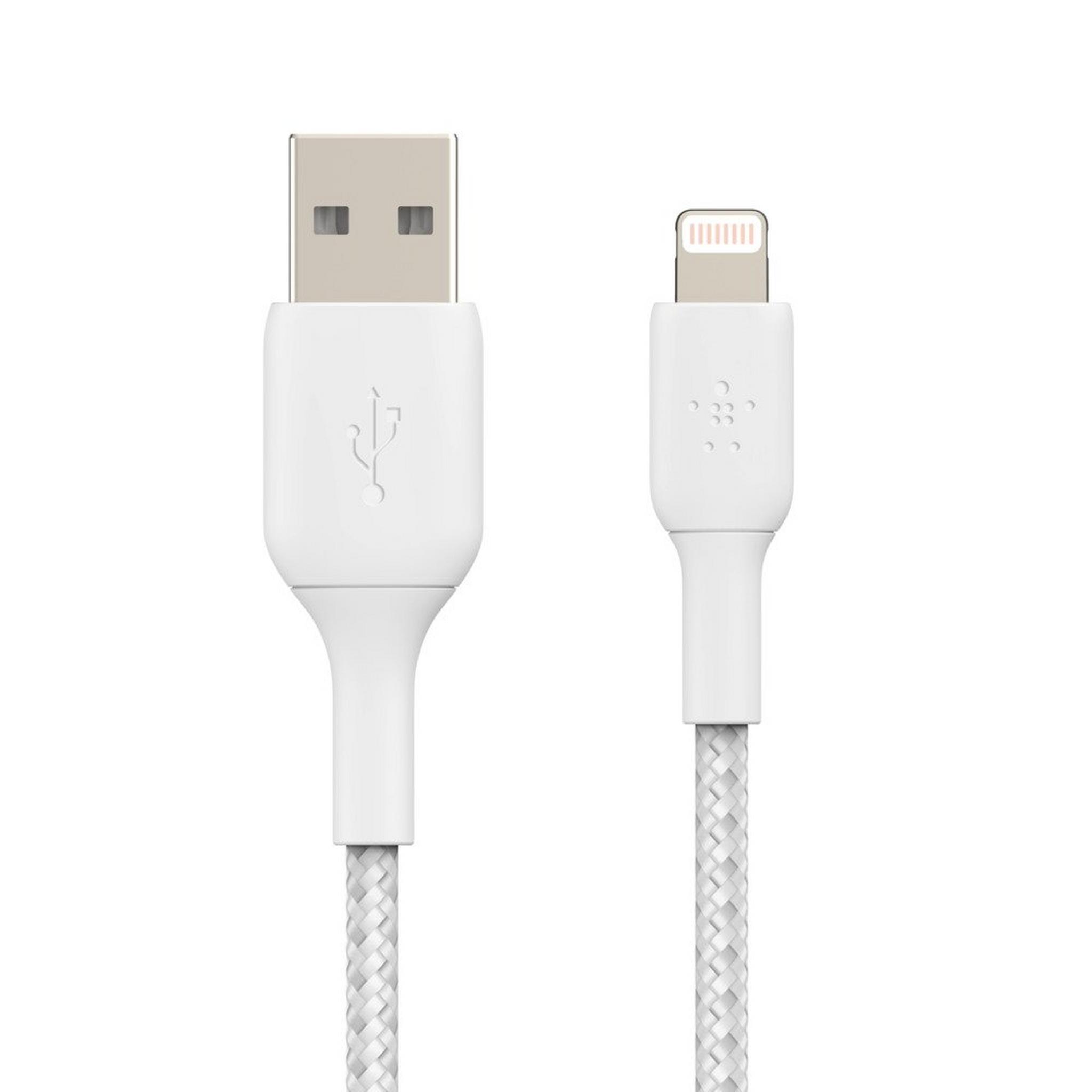 Belkin Boost Charge Braided Lightning to USB-A Cable - 3M - White