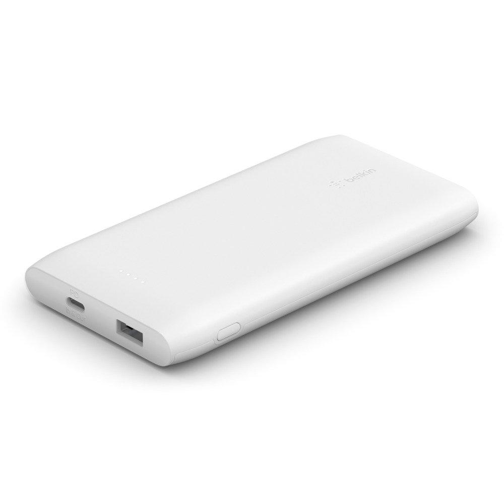 Belkin BOOST CHARGE 10K Power Bank with 18W PD USB-C IN/OUT and USB-A OUT - White